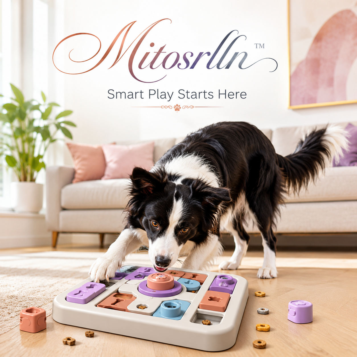 Mitosrlln™ Interactive Dog Puzzle Toys, Treat Dispensing Slow Feeder Toy, Mental Stimulation Training Game for Dogs & Puppies