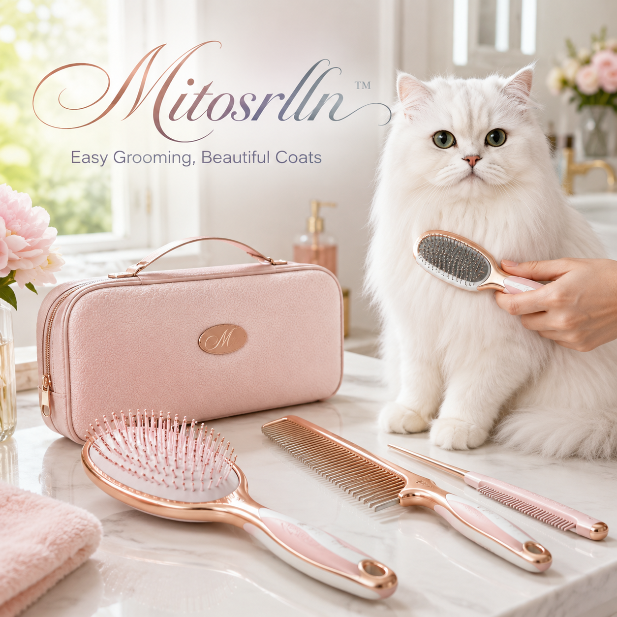 Mitosrlln™ Professional Pet Grooming Kit, Dog Brush Set, Cat Deshedding Tools, Grooming Comb Accessories